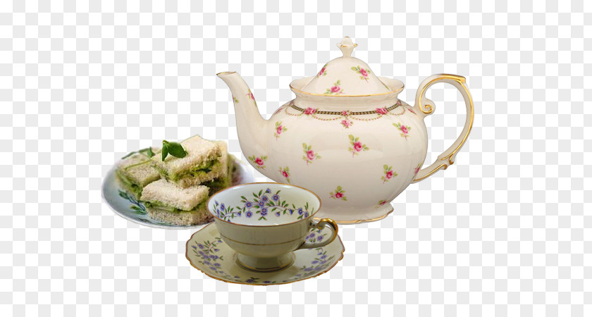Tea Set Teapot Porcelain Cup PNG