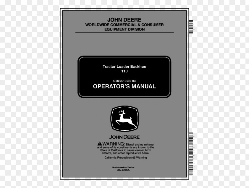 Tractor John Deere Product Manuals Owner's Manual Backhoe Loader PNG