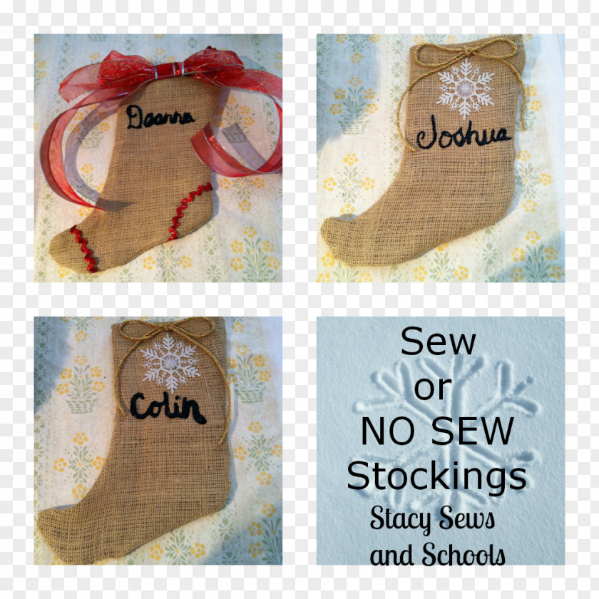Christmas Stocking Pattern Shoe Brand Font PNG