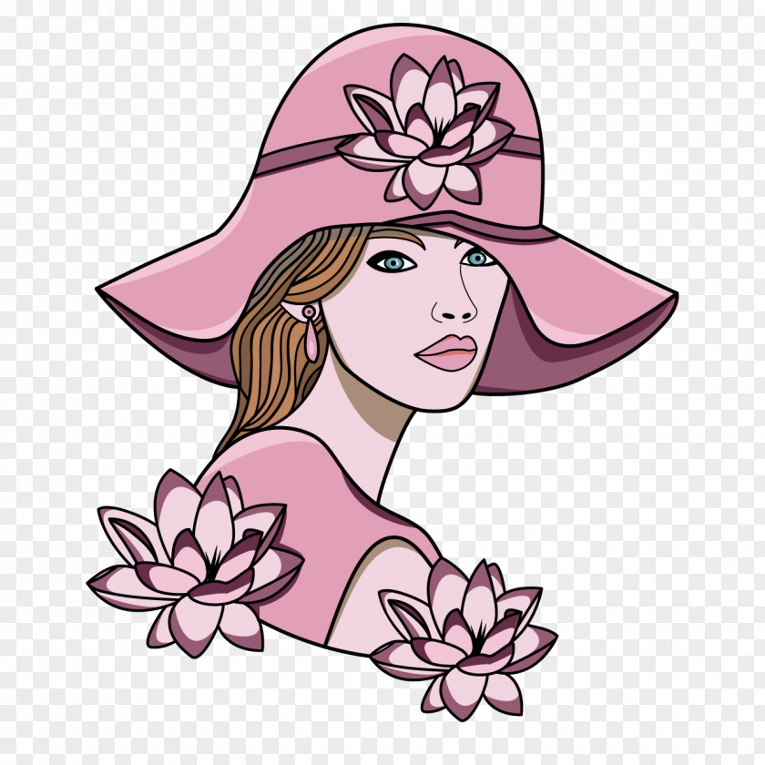 Floral Woman Euclidean Vector Female Flower PNG