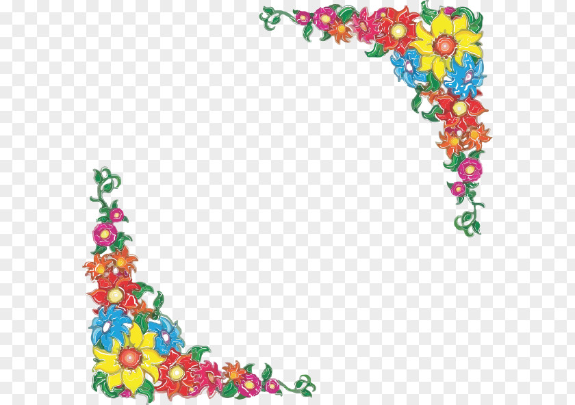 Mexican Floral Cliparts Border Flowers Design Clip Art PNG