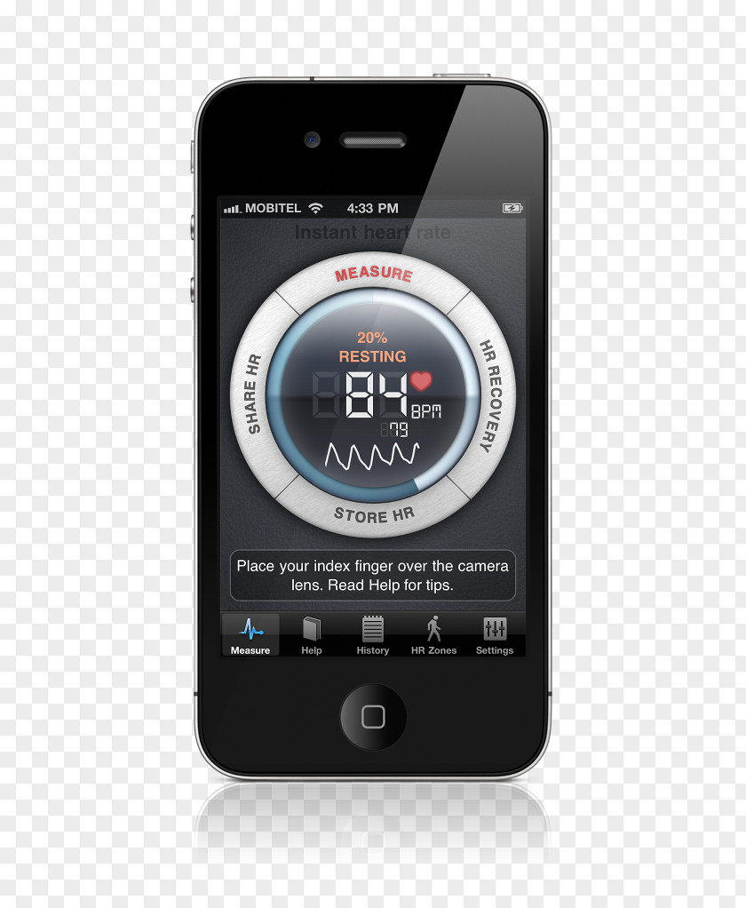 Smartphone Heart Rate Monitor PNG