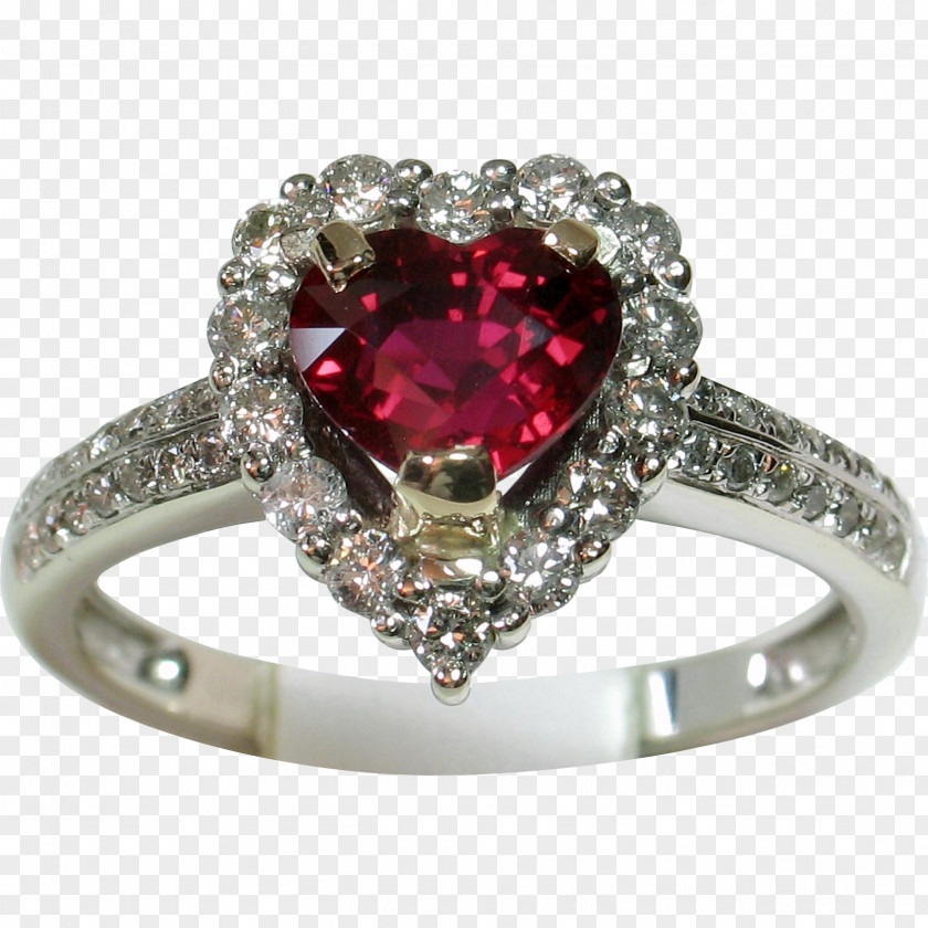 Engagement Ring Jewellery Ruby Diamond PNG