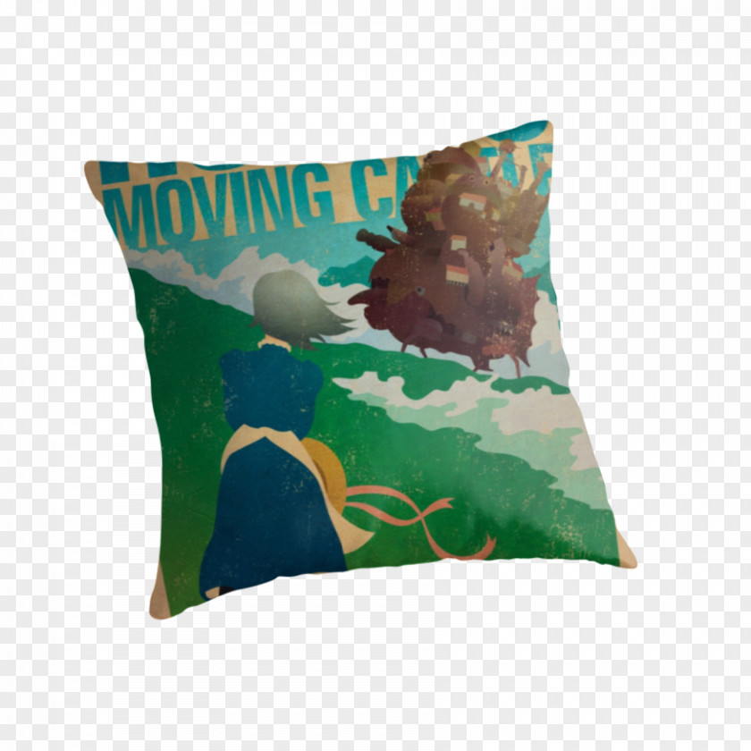 Howl's Moving Castle Throw Pillows Cushion Gallery Wrap Canvas PNG