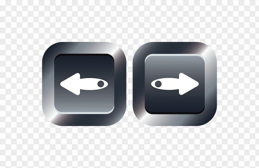Metal Black Frame Switch Push-button Icon PNG