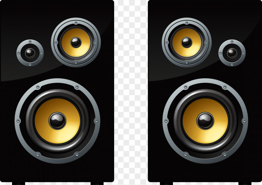 Painted Black Bass Roar Sound Quality Vector Loudspeaker Euclidean Illustration PNG