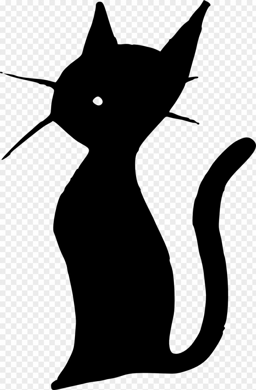 Whisk Cat Kitten Silhouette Paintbrush Clip Art PNG