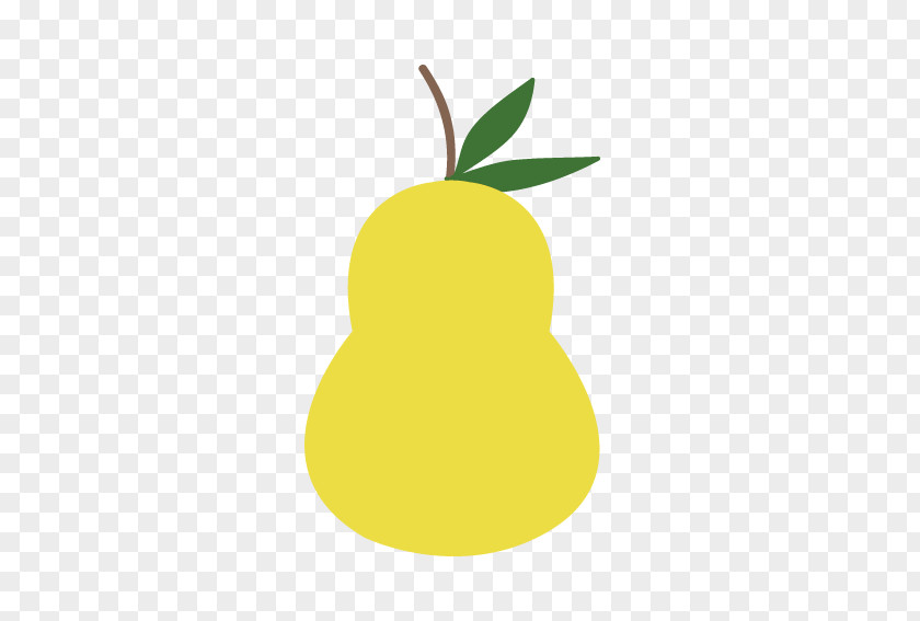 Yellow Pear Cartoon Pattern Painting PNG