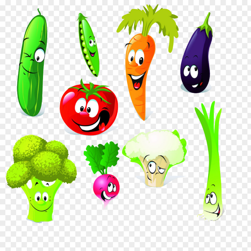 Hand-painted Vegetable Daquan Cartoon Broccoli Clip Art PNG