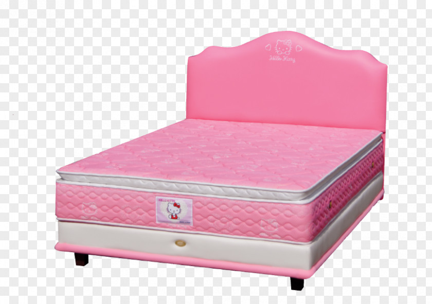 Hello Spring Kitty Mattress Bed Divan Pillow PNG