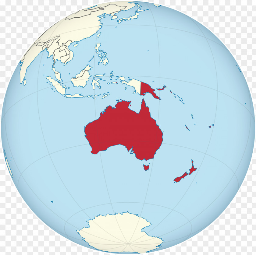 Oceania Geography Of Australia Globe World Map PNG