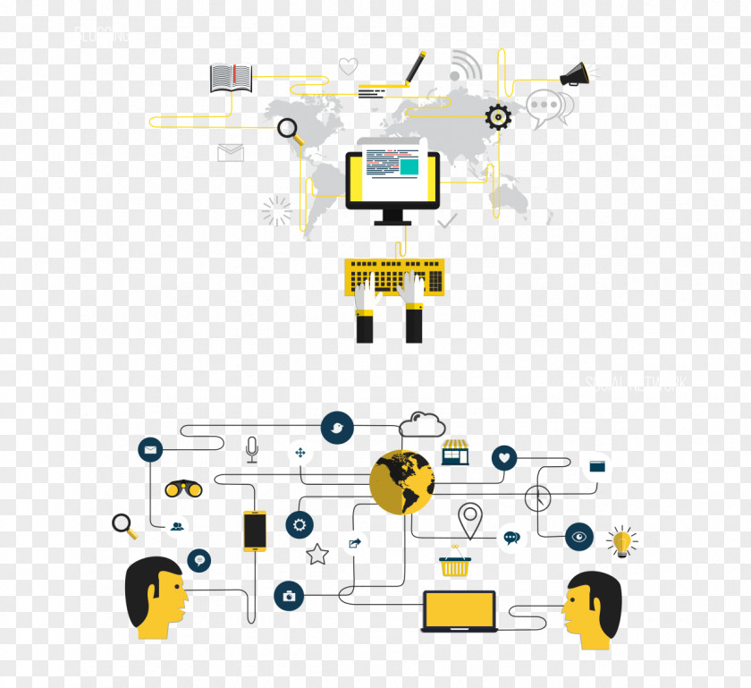 A Global Network Of Information Exchange Computer Internet PNG