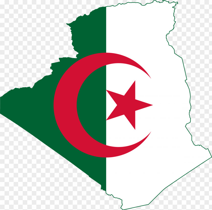 Ooredoo Flag Of Algeria National Map PNG