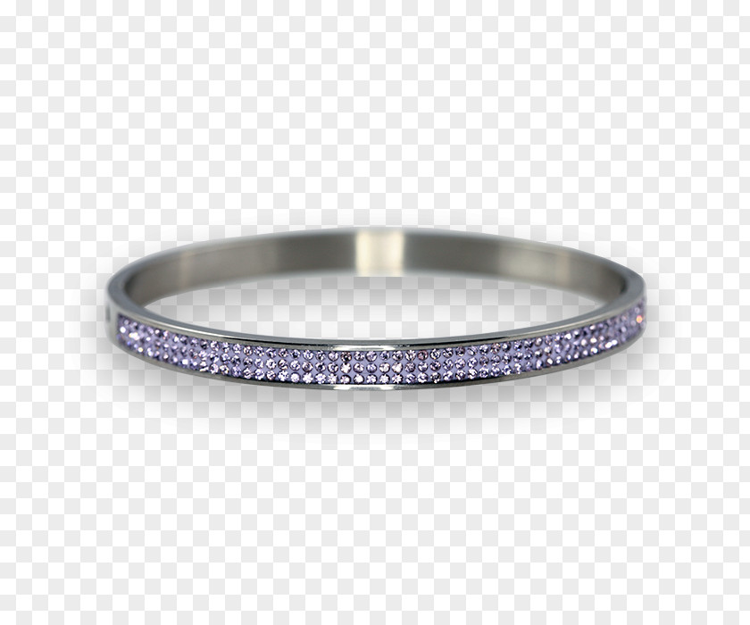 Silver Amethyst Bangle PNG