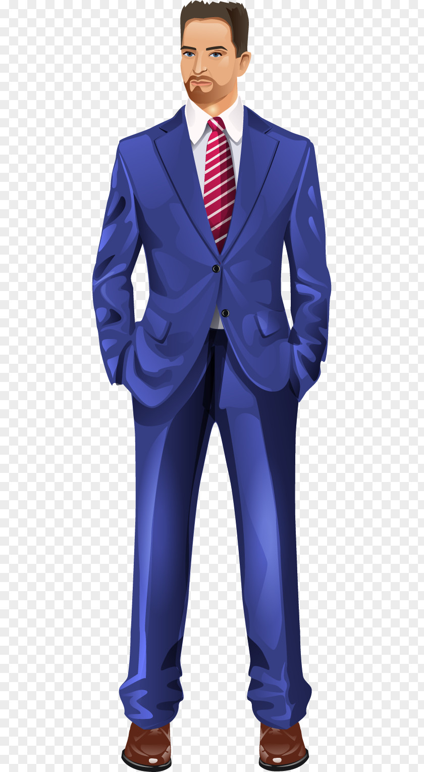 Vector Hand-painted Men's Suit Tuxedo Sport Coat PNG