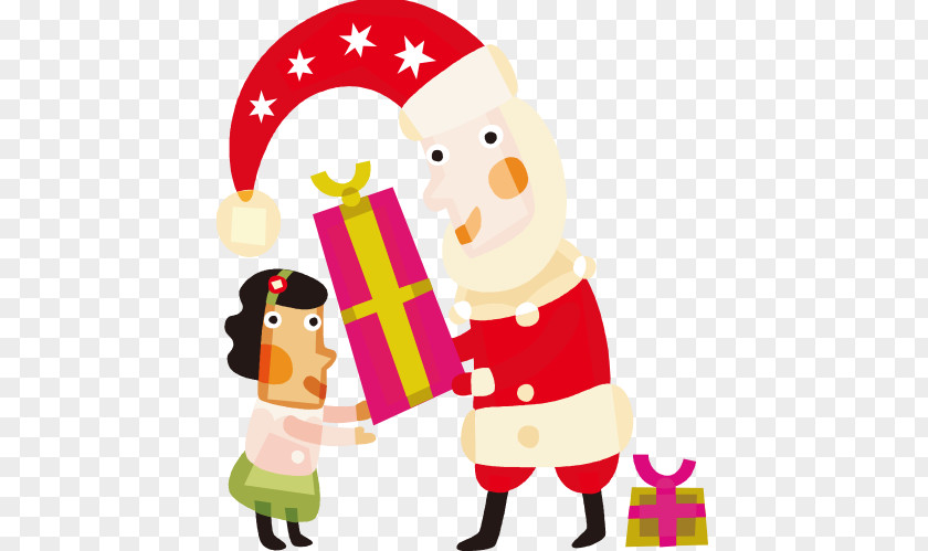 Vector Illustration Santa Claus Decoration Gift Card Template Voucher Christmas PNG