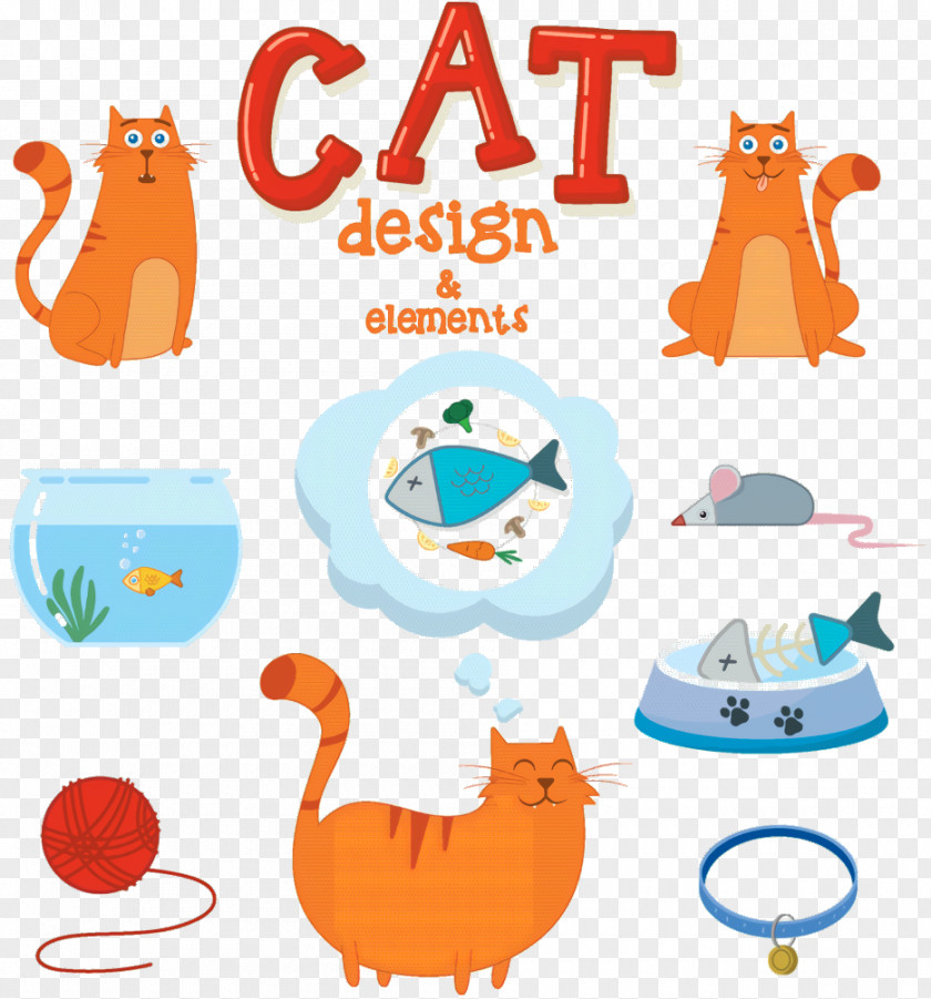 Animal Figure Orange Cat Drawing PNG