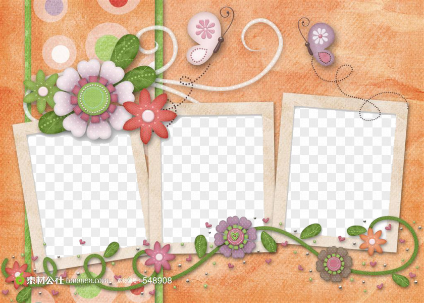 Border Pattern Picture Frame Flower PNG