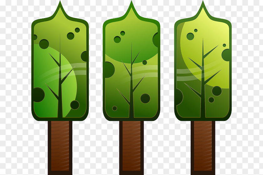 Green Abstract Tree Trunk Clip Art PNG