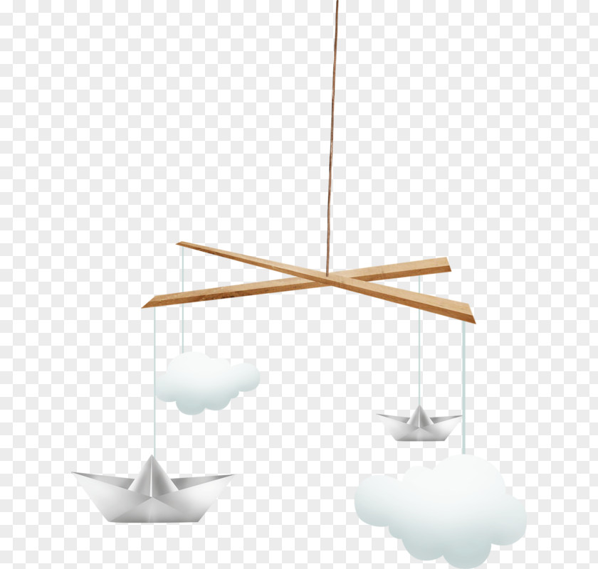 Paper Boat Clouds Table Chandelier Light Fixture Lighting PNG