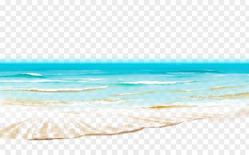 Sea Beach Ground Clipart Shore Blue Wave Sky PNG