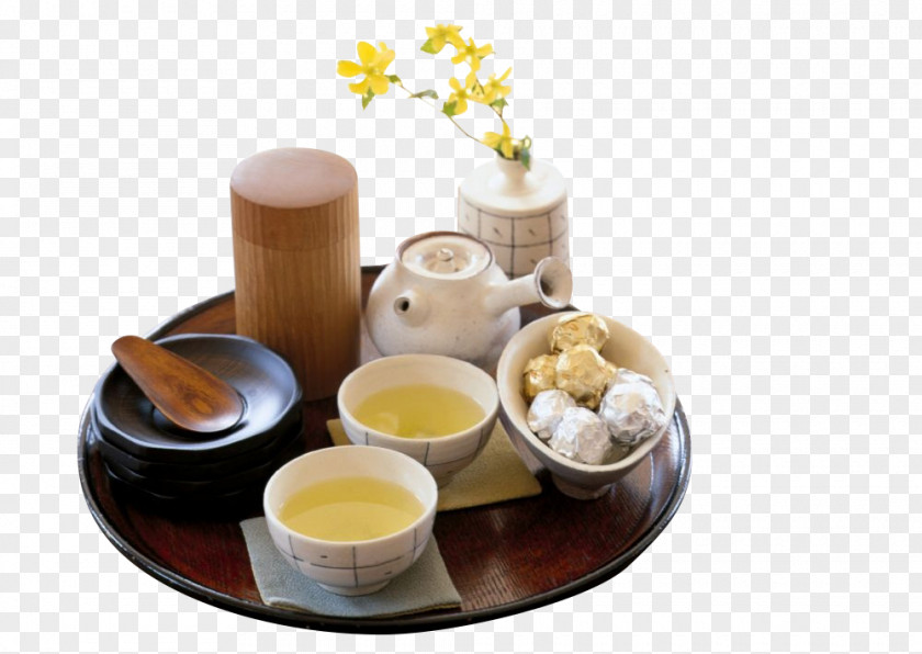 Tea Set High-mountain Yum Cha Oolong Green PNG