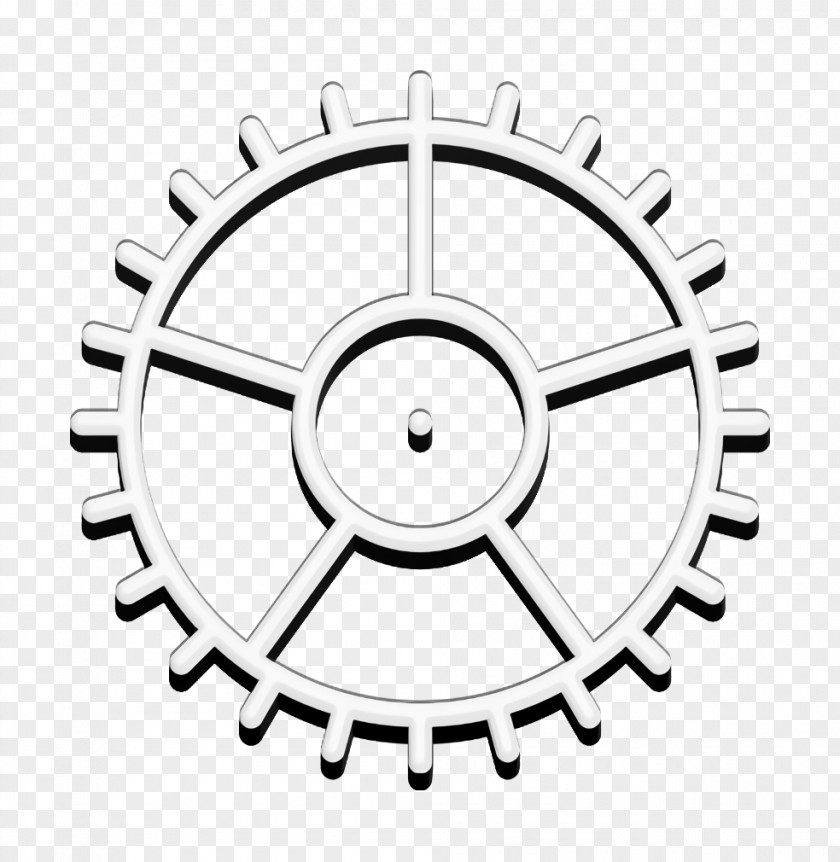 Wheel Auto Part Settings Icon Essential Set Gear PNG