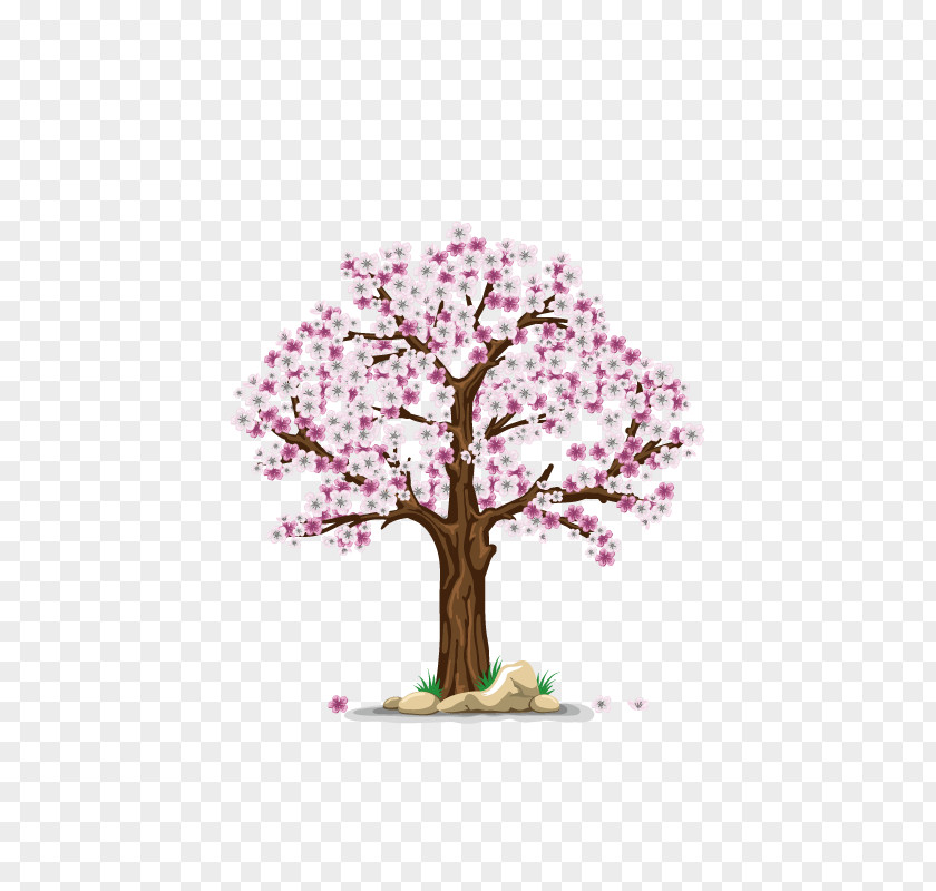 Barrette Design Element Clip Art Cherry Blossom Tree PNG