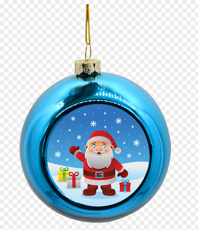 Christmas Sublimation Blue Ornament Ball PNG