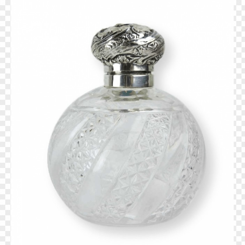 Glass Bottle Perfume Silver Bernardi's Antiques PNG