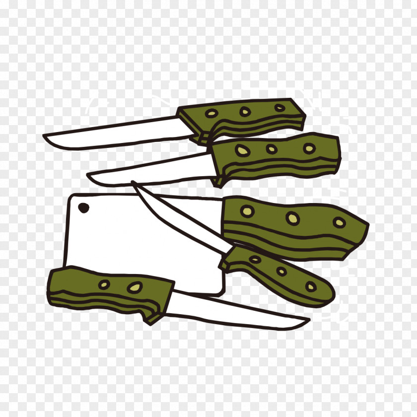 Hand-painted Kitchen Knives Knife PNG