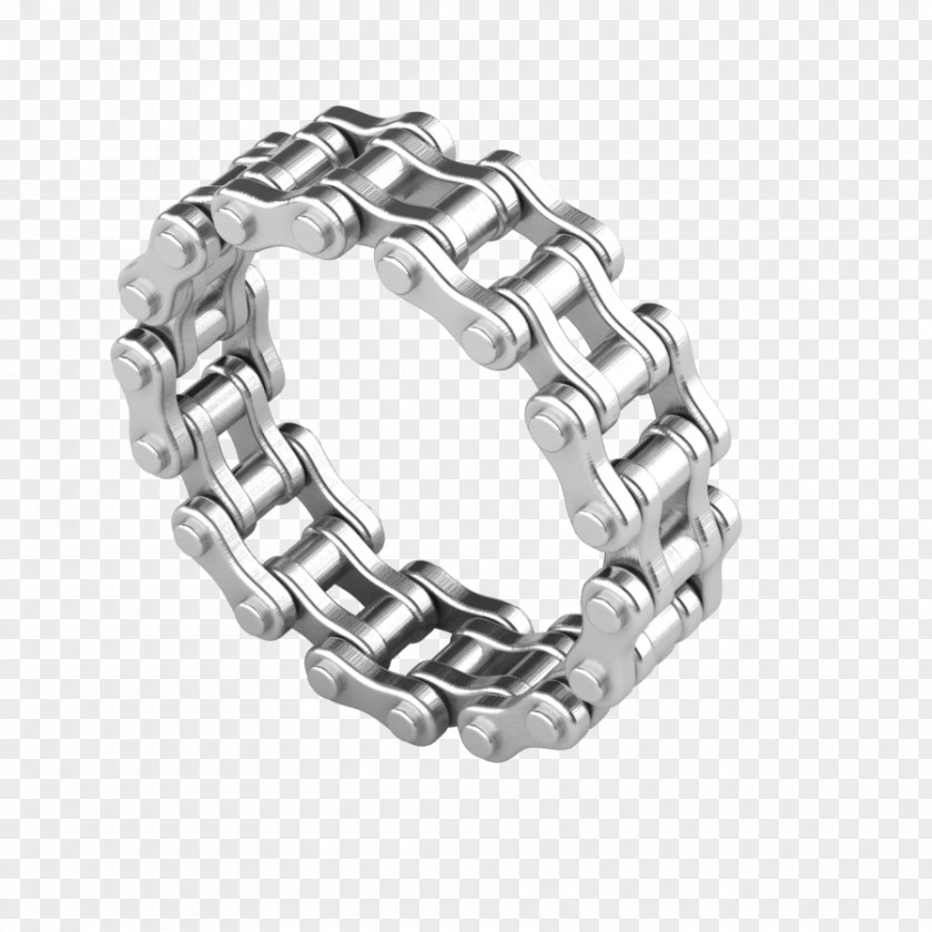 Ring Chain Silver Bracelet Body Jewellery PNG