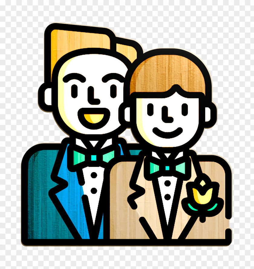 Wedding Icon Suit Two Grooms PNG