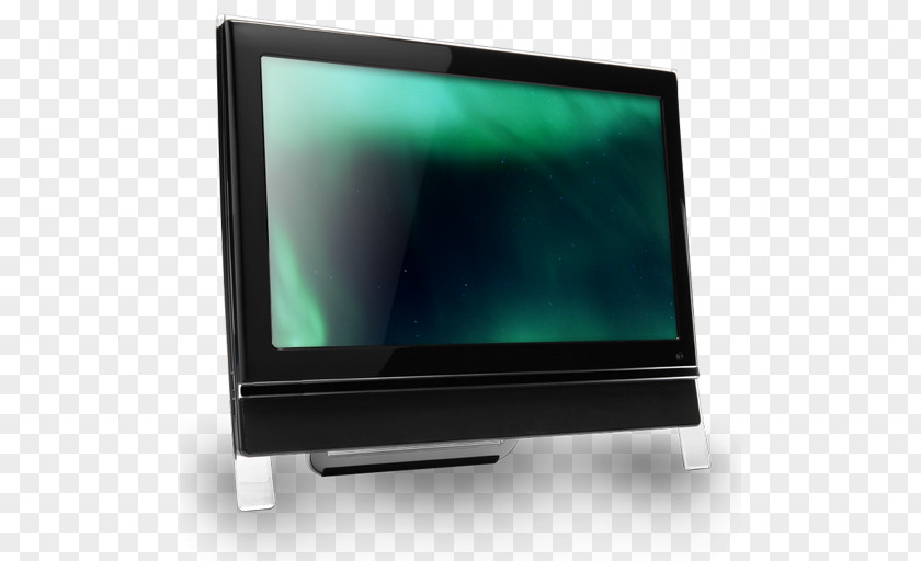 16 Computer Dark Green Monitor Desktop Television Set PNG