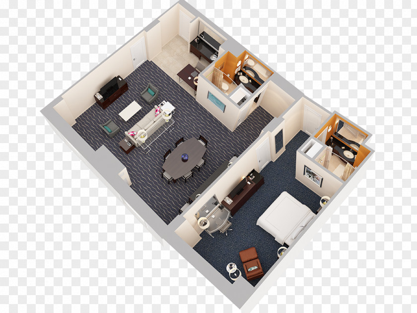 Bed Plan 3D Floor House PNG