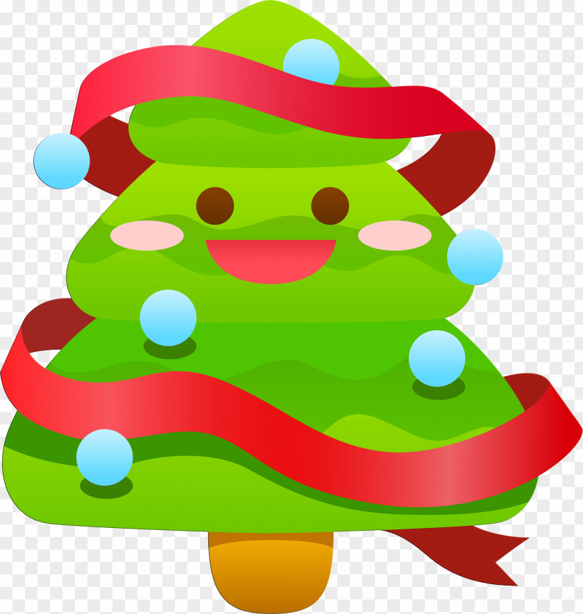 Green Ribbon Christmas Clip Art PNG