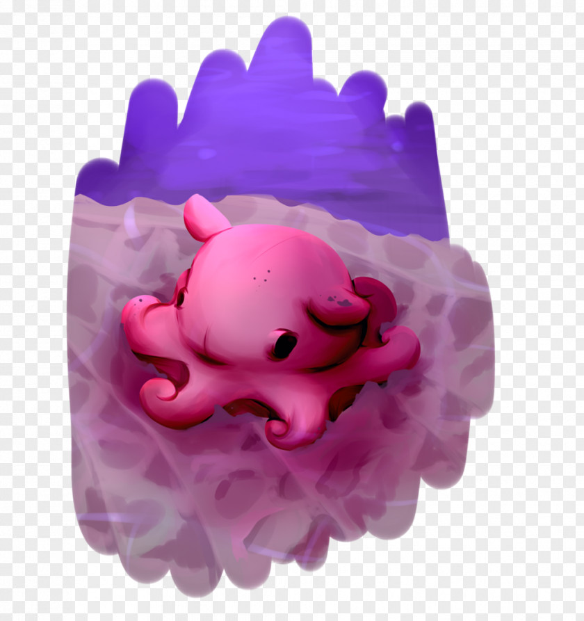 Octopus Pink M PNG
