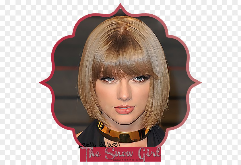 Taylor Swift Bob Cut Hairstyle Bangs PNG