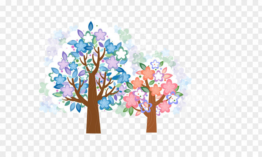 Vector Star Tree Illustration PNG