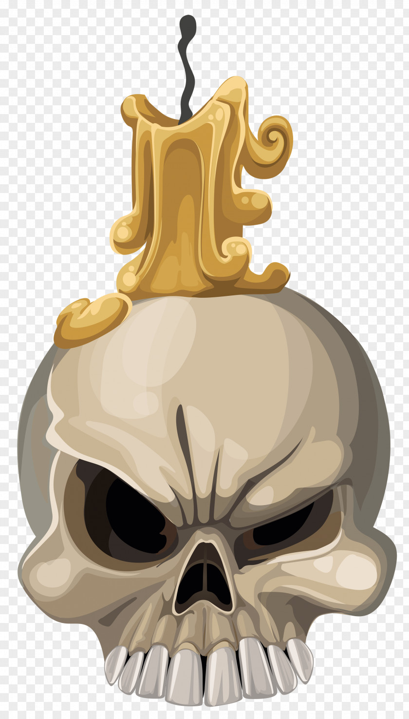 Halloween Skull With Candle PNG Clipart Image Jack-o'-lantern Clip Art PNG
