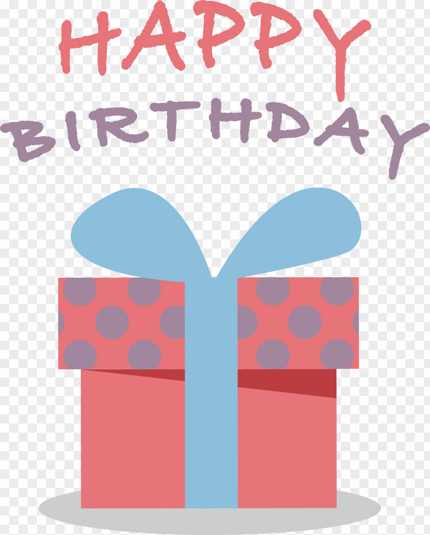Happy Birthday Gift Boxes Decorated Vector Paper Greeting Card PNG