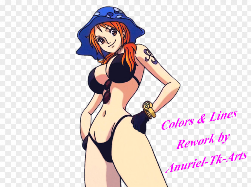 Nami Fan Art Character One Piece PNG art Piece, Model bikini clipart PNG
