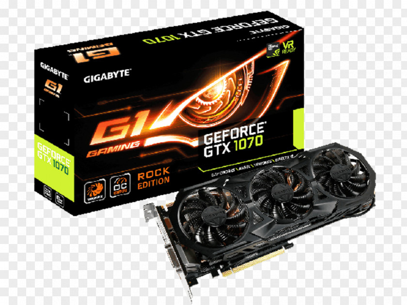 Nvidia Pc 1070 Graphics Cards & Video Adapters NVIDIA GeForce GTX GDDR5 SDRAM Gigabyte Technology PNG