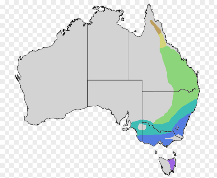Australia Noisy Miner Distribution Bell Map PNG