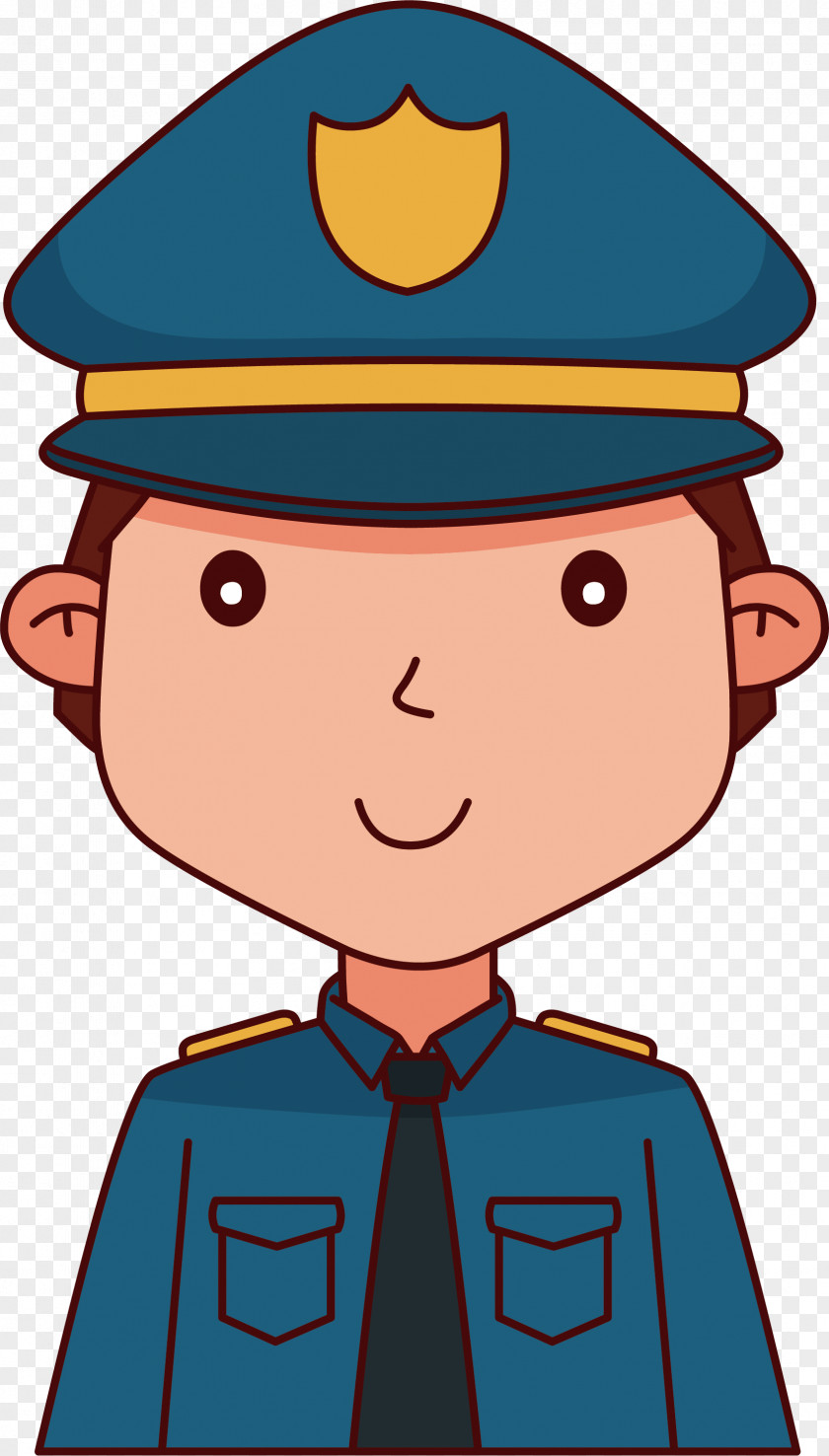 Cartoon Hand-painted Police Clip Art PNG