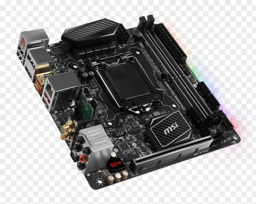 Intel LGA 2066 1151 MSI Z270I GAMING PRO CARBON Mini-ITX PNG