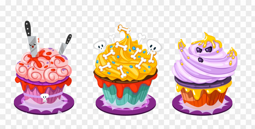 Halloween Cake Cupcake Candy Corn Clip Art PNG