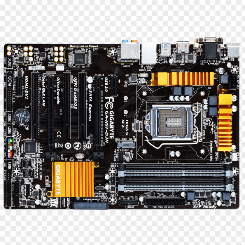 Intel Motherboard LGA 1150 GIGABYTE GA-H97-D3H ATX PNG