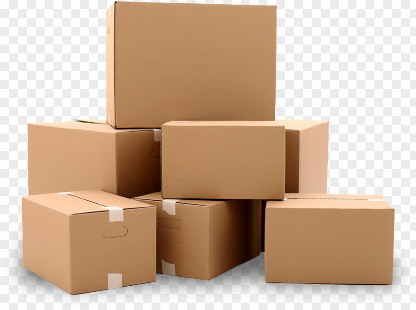 Rectangle Beige Cardboard Box PNG