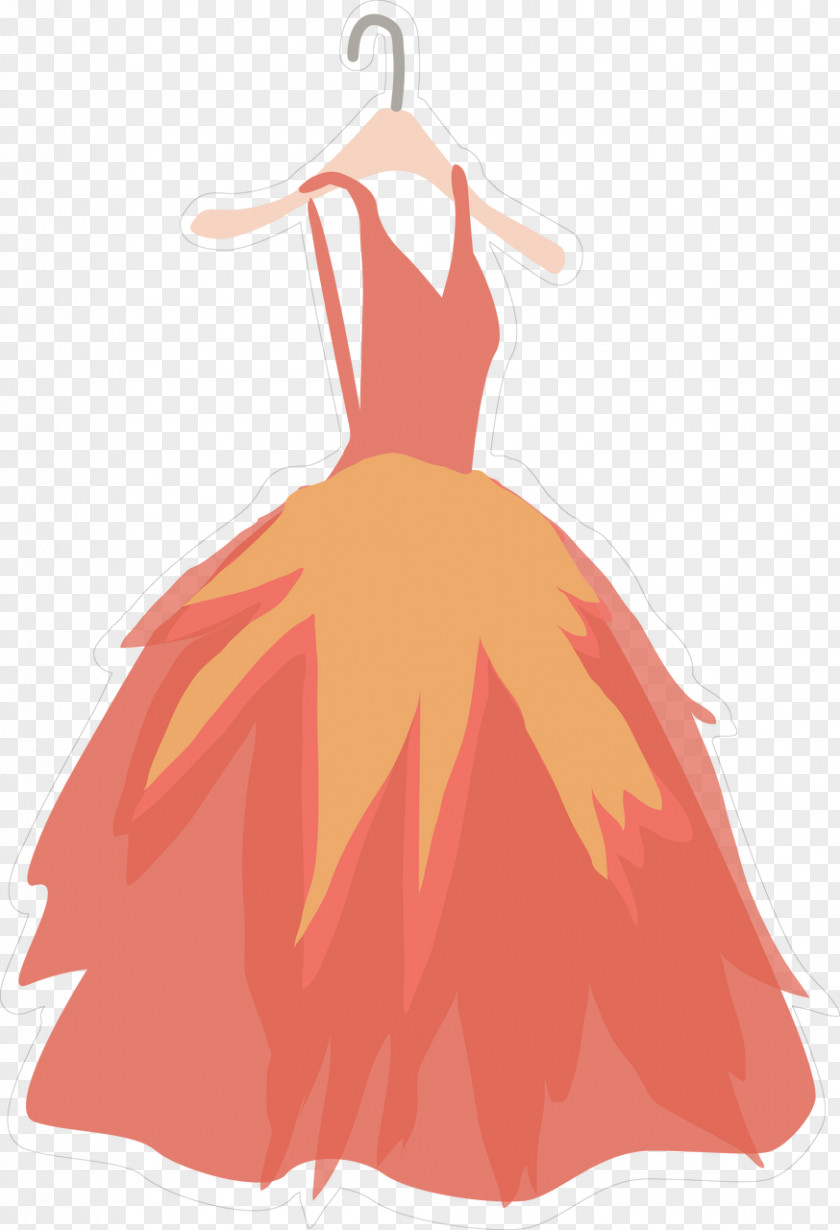 Dress Clipart Red Gown Clip Art Illustration Shoulder PNG